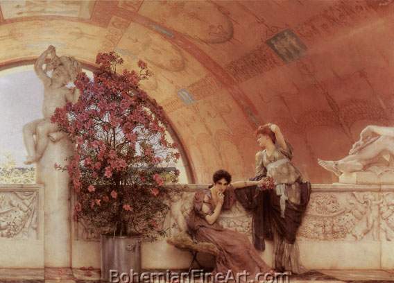 Sir Lawrence Alma-Tadema, Unconscious Rivals Fine Art Reproduction Oil Painting