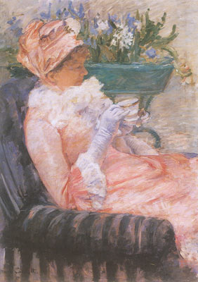 Mary Cassatt, The Cup of Tea Fine Art Reproduction Oil Painting
