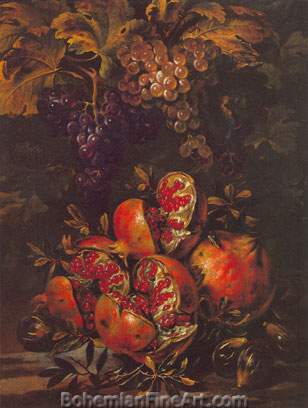 Michelangelo Cerquozzi, Still Life with Fruit and Figs Fine Art Reproduction Oil Painting