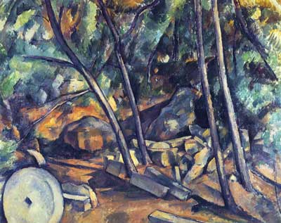Paul Cezanne, Woods with Millstone Fine Art Reproduction Oil Painting