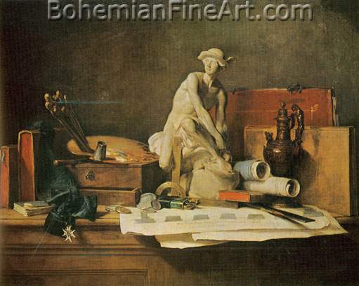 Jean-Baptiste-Simeon Chardin, The Attributes of the Arts Fine Art Reproduction Oil Painting