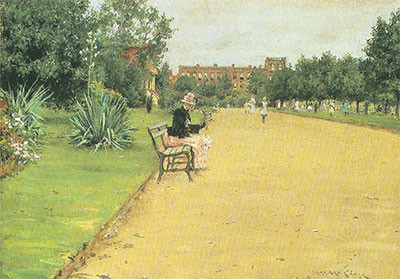 William Merritt Chase, A City Park Fine Art Reproduction Oil Painting