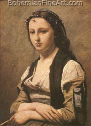 Jean-Baptiste-Camille Corot, Woman with a Pearl Fine Art Reproduction Oil Painting