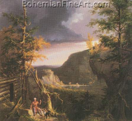 Thomas Cole, Daniel Boone+ Great Osage Lake+ Kentucky Fine Art Reproduction Oil Painting