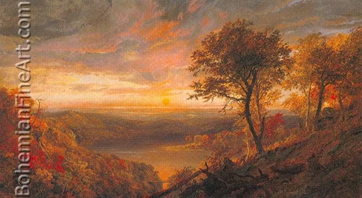 Jasper Francis Cropsey, Greenwood Lake Fine Art Reproduction Oil Painting