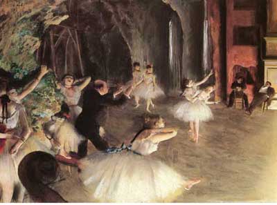 The Rehearsal on the Stage (Pastel on Paper)