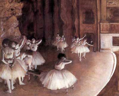 Ballet Rehearsal on the Stage