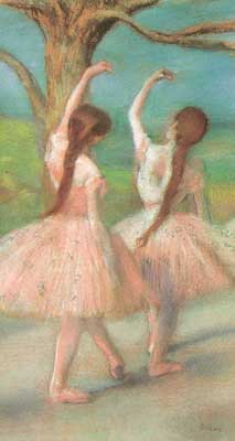 Dancers in Pink (Pastel on Paper)