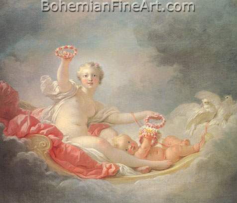Jean-Honore Fragonard, Venus and Cupid Fine Art Reproduction Oil Painting