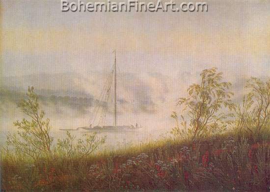 Elbe Skiff in the Morning Mist