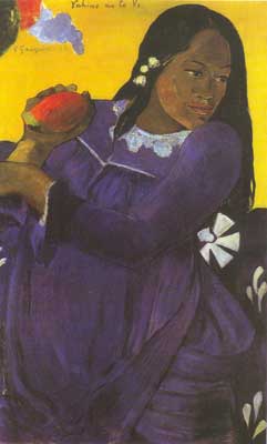 Paul Gauguin, Woman with a Mango Fine Art Reproduction Oil Painting