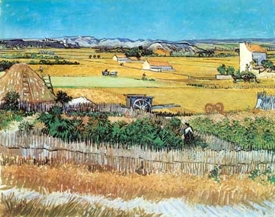 Harvest Landscape-Thick Impasto Paint