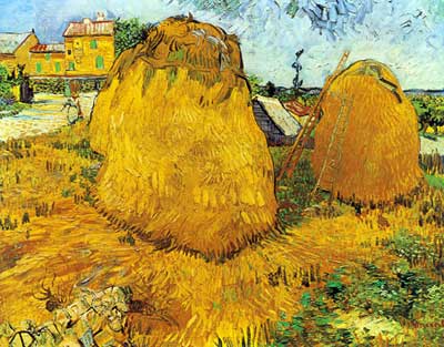 Haystacks in Provence (Thick Impasto Paint)