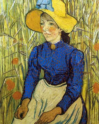 Young Peasant Woman with Straw Hat