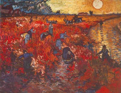 The Red Vineyard (Thick Impasto Paint)
