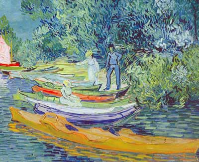 Bank of the Oise at Auvers (Thick Impasto Paint)