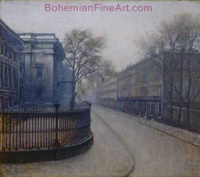 Vilhelm Hammershoi, Street in London Fine Art Reproduction Oil Painting
