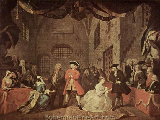 William Hogarth, The Beggar's Opera Fine Art Reproduction Oil Painting
