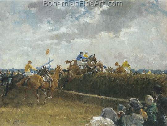 Gilbert Joseph Holiday, The Grand National Fine Art Reproduction Oil Painting