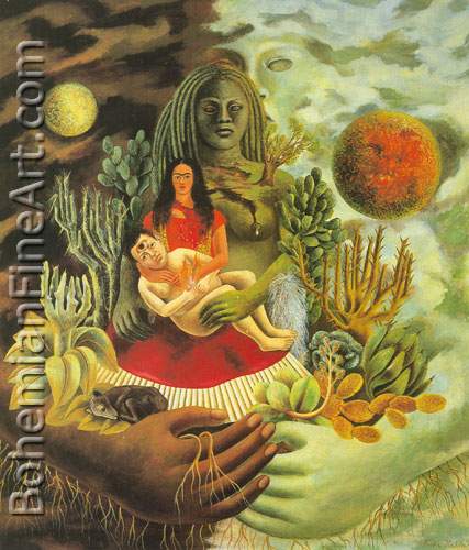 Frida Kahlo, The Love Embrace of the Universe+ the Earth Fine Art Reproduction Oil Painting