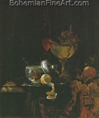 Willem Kalf, Still Life with Nautilus Goblet Fine Art Reproduction Oil Painting