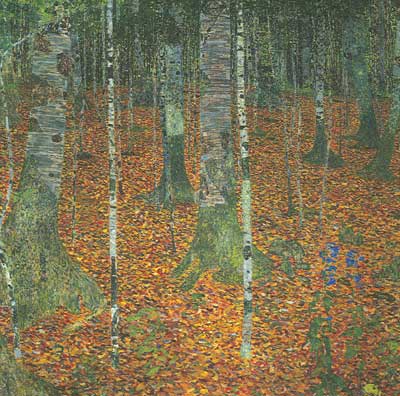 Gustave Klimt, Birch Forest Fine Art Reproduction Oil Painting