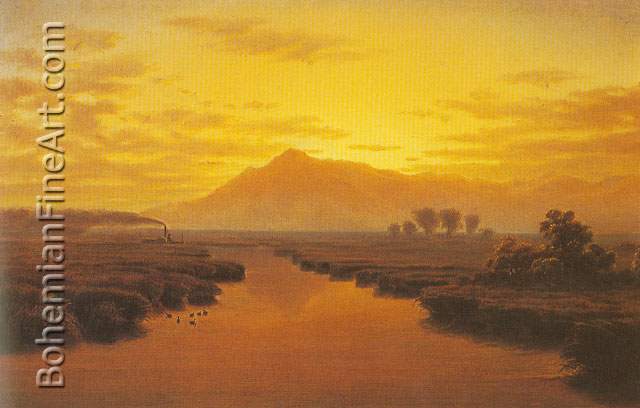 William Marple, Mount Tamalpais from Napa Slough Fine Art Reproduction Oil Painting