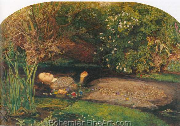 John Everett Millais, Ophelia Fine Art Reproduction Oil Painting