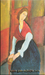 Amedeo Modigliani, Little Girl in Blue Fine Art Reproduction Oil Painting