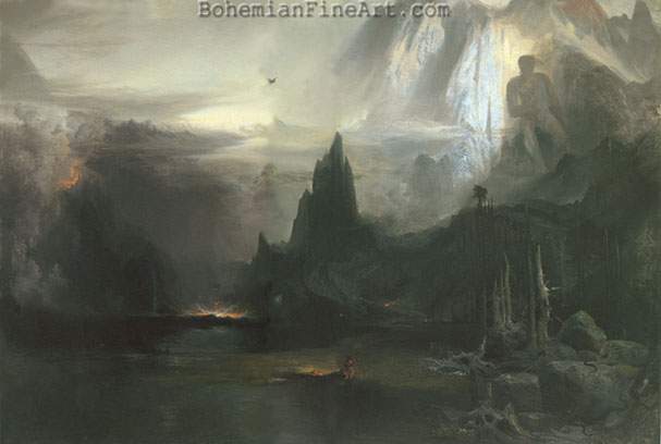 Thomas Moran, The Spirit of the Indian Fine Art Reproduction Oil Painting