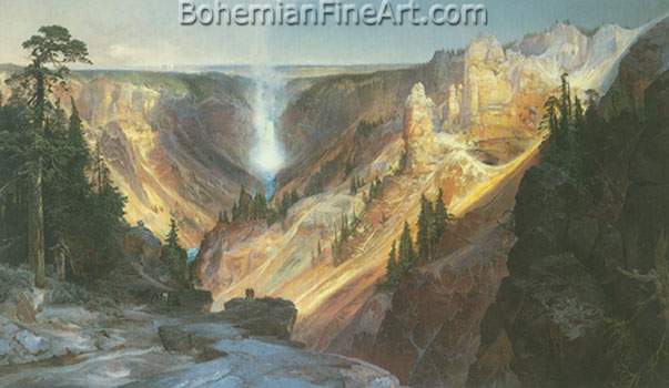 Thomas Moran, The Grand Canyon of the Yellowstone Fine Art Reproduction Oil Painting