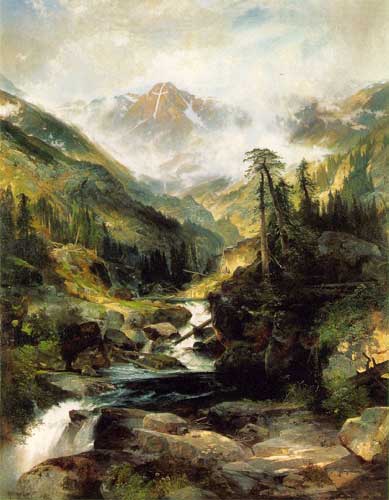 Thomas Moran, Mountain of the Holy Cross Fine Art Reproduction Oil Painting
