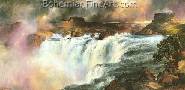 Thomas Moran, Shoshone Falls on the Snake River Fine Art Reproduction Oil Painting