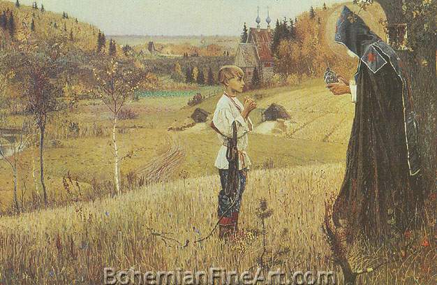 Mikhail Nestorov, The Vision of the Boy Bartholomew Fine Art Reproduction Oil Painting