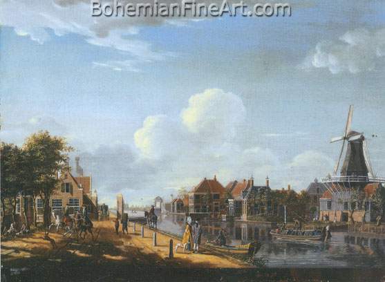 Isaak Ouwater, Slooterdijk+ Amsterdam Fine Art Reproduction Oil Painting
