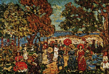 Maurice Prendergast, Landscape With Figures Fine Art Reproduction Oil Painting