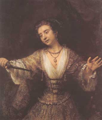 Harmenszoon Rembrandt, Suicide of Lucretia Fine Art Reproduction Oil Painting