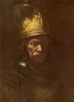 Harmenszoon Rembrandt, Man with a Gold Helmet Fine Art Reproduction Oil Painting