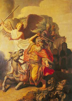 Harmenszoon Rembrandt, The Angel and the Prophet Balaam Fine Art Reproduction Oil Painting