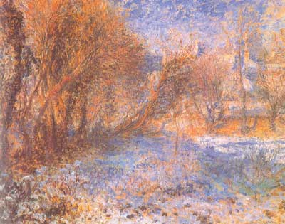 Pierre August Renoir, Snowy Landscape Fine Art Reproduction Oil Painting