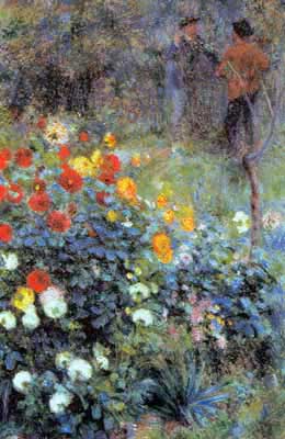 Pierre August Renoir, Garden in the Rue Cortot+ Monmartre Fine Art Reproduction Oil Painting