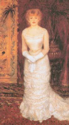 Pierre August Renoir, Portrait of the Actress Jeanne Samary Fine Art Reproduction Oil Painting