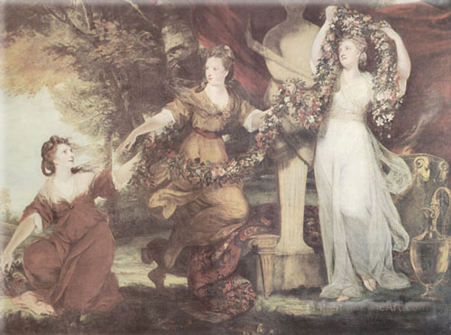 Sir Joshua Reynolds, The Graces Decorating Hymen Fine Art Reproduction Oil Painting