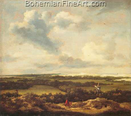 Jacob Van Ruisdael, Landscape with Rider Fine Art Reproduction Oil Painting