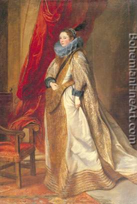 Sir Anthony Van Dyck, Portrait of a Genoese Noblewoman Fine Art Reproduction Oil Painting