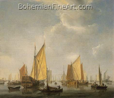 Willem Van De Velde the Younger, A States Yacht under Sail Fine Art Reproduction Oil Painting