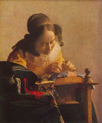 Johannes Vermeer, The Lacemaker Fine Art Reproduction Oil Painting