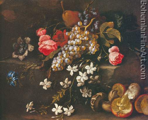 Still Life with Fruit and Mushrooms