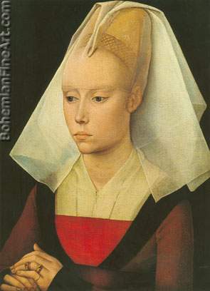 Roger van der Weyden, Portrait of a Young Lady Fine Art Reproduction Oil Painting