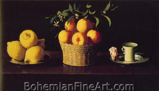 Still Life with Lemons+ Oranges and a Rose